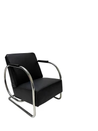 Art Deco Modernist Bauhaus Tubular Steel Lounge Chairs by Frits Kuyken, 1936